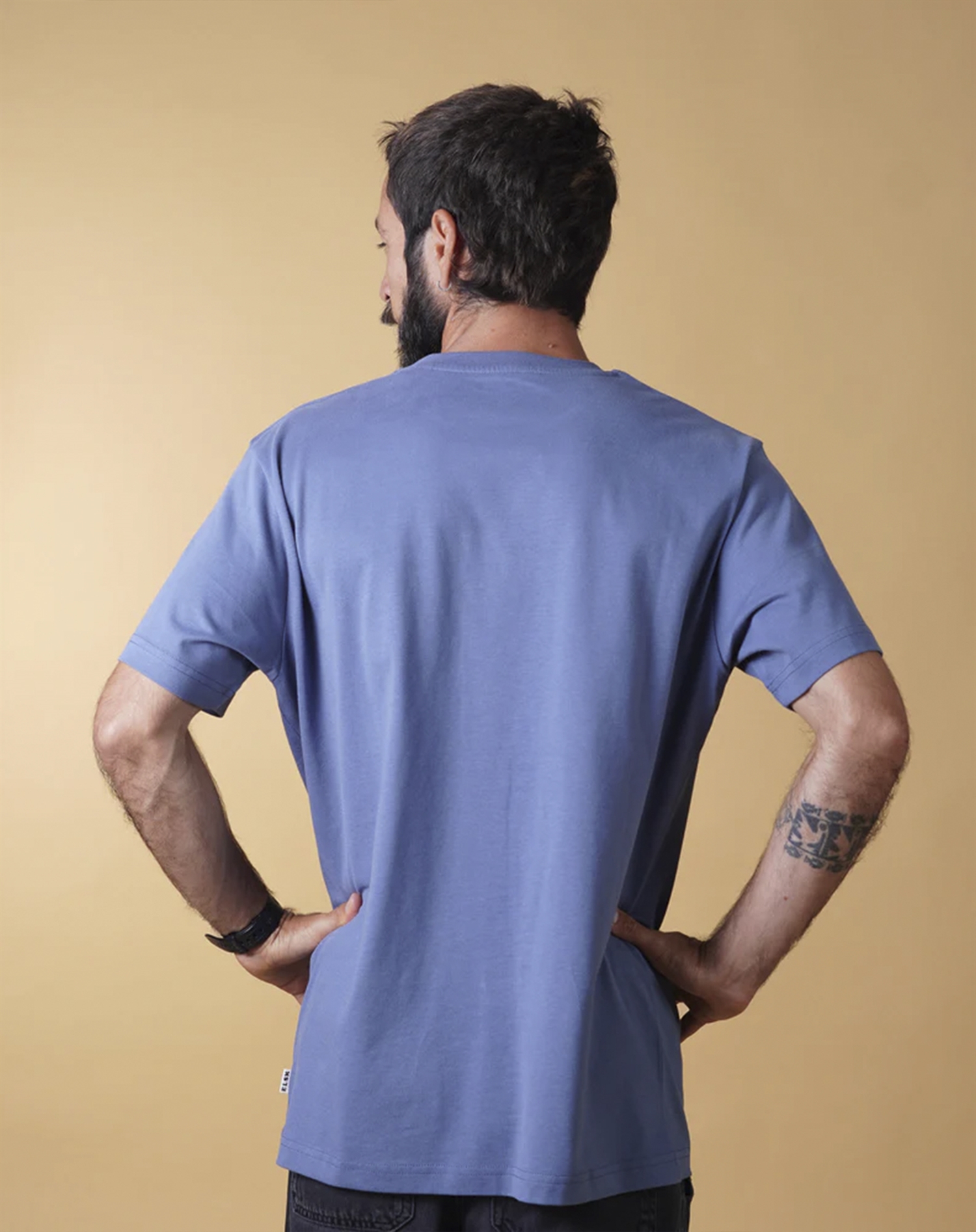 Elsk - Globe Brushed T-shirt - Vintage Blue 